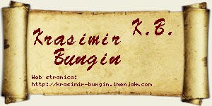 Krasimir Bungin vizit kartica